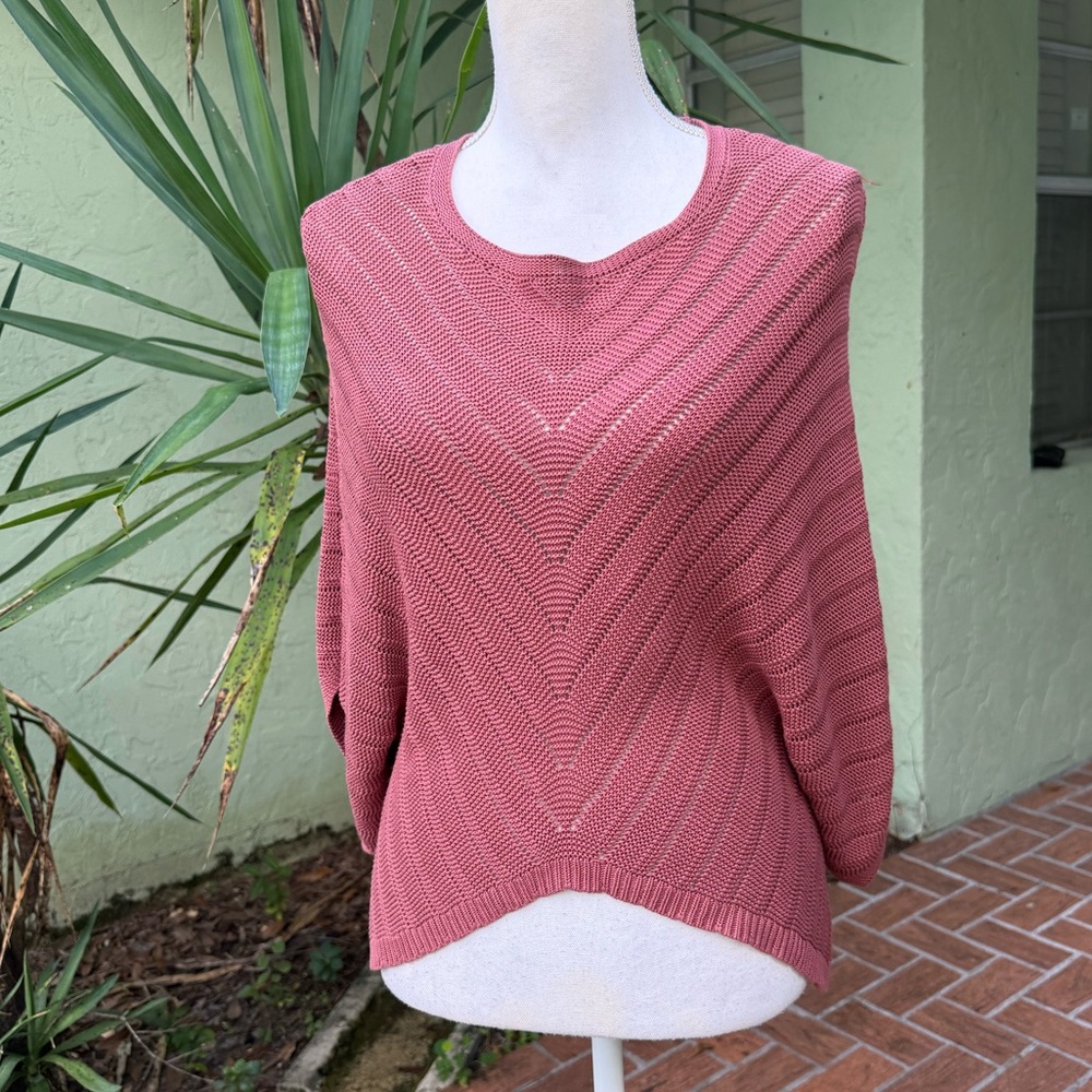 Asymmetrical Bat Wing Sleeve  Sweater